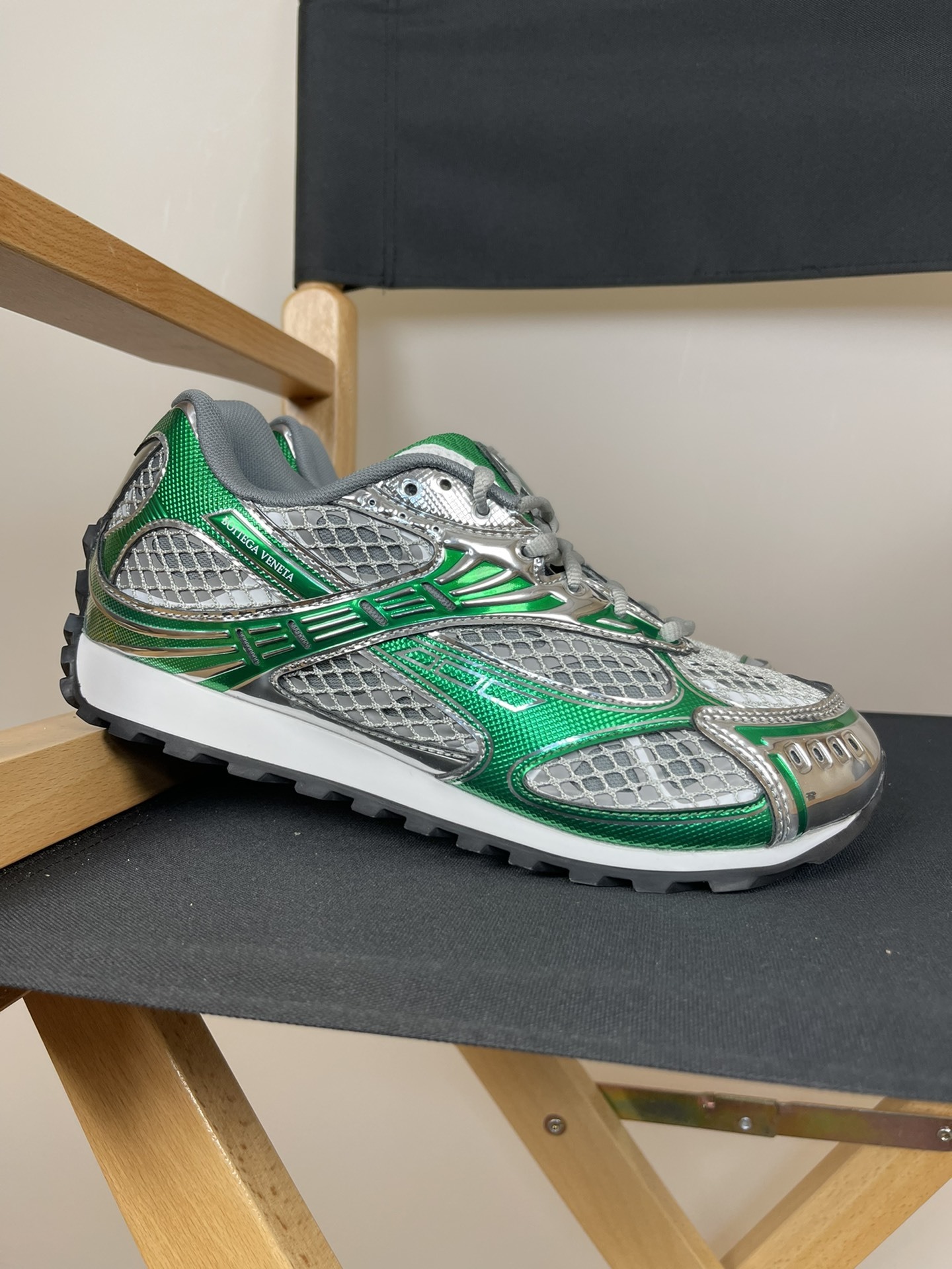 Bottega Veneta Orbit Sneaker Green Gray
